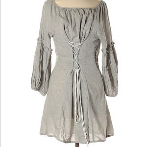 Free People Grey Corset Mini Dress